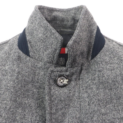 Aquascutum ウール 人工 レザー ダウン ジャケット