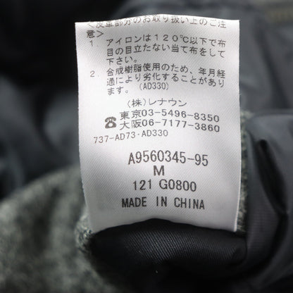 Aquascutum ウール 人工 レザー ダウン ジャケット