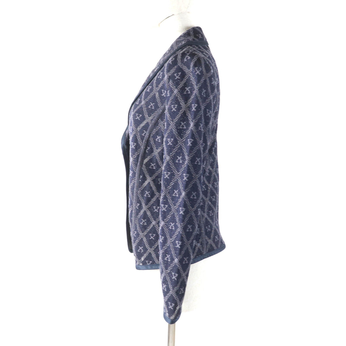 LEONARD FASHION ロゴ シルク レーヨン ニット ジャケット