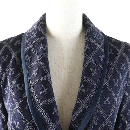 LEONARD FASHION ロゴ シルク レーヨン ニット ジャケット
