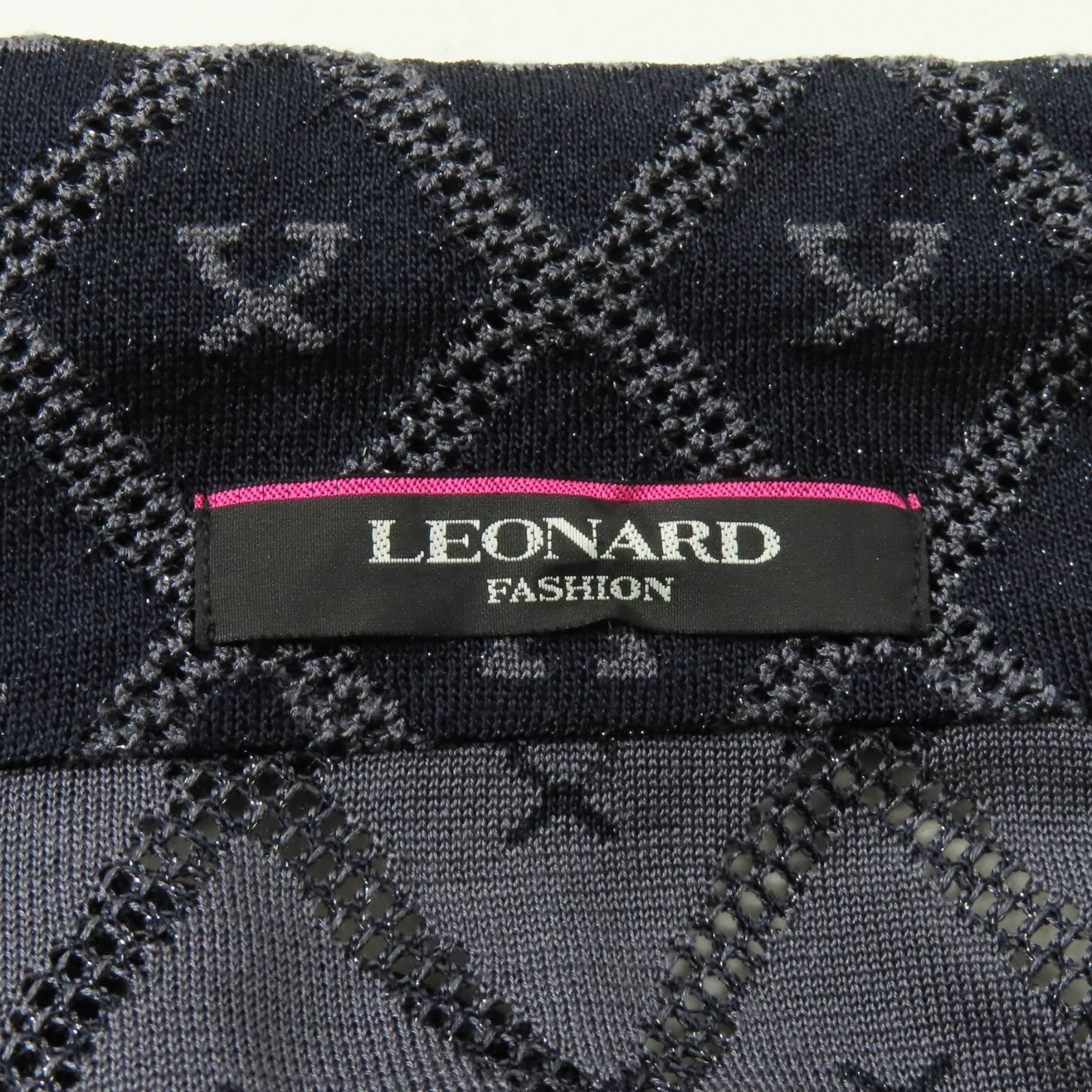 LEONARD FASHION ロゴ シルク レーヨン ニット ジャケット