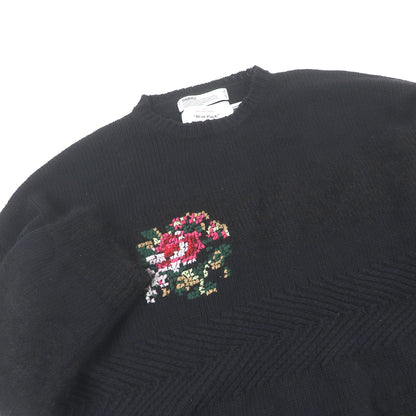 DAIRIKU フラワー刺繍 ボーダーニット セーター