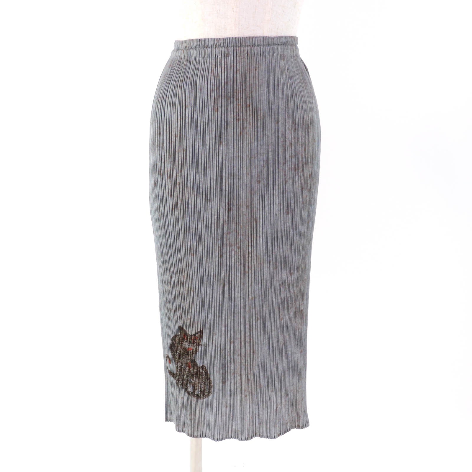 PLEATS PLEASE フォークペインティング タイガースカート