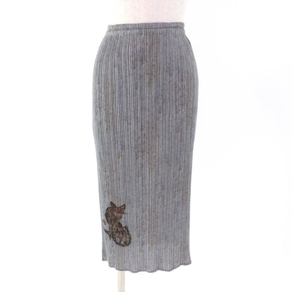PLEATS PLEASE フォークペインティング タイガースカート