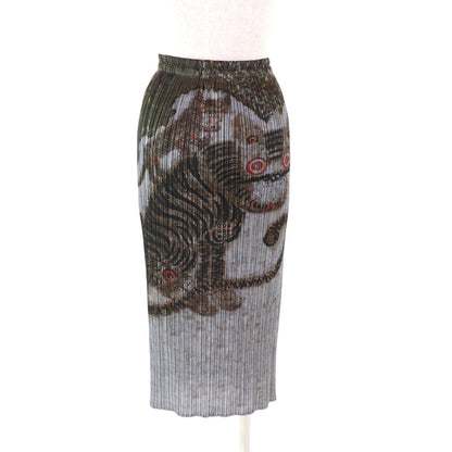 PLEATS PLEASE フォークペインティング タイガースカート