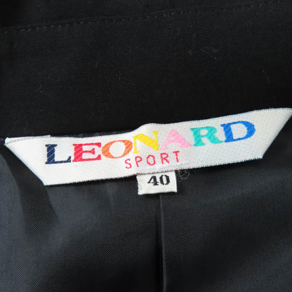 LEONARD SPORT ロゴ ボタン ウール ポリウレタン ジャケット