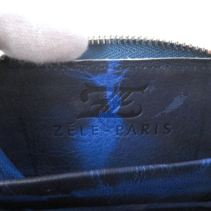 ZELE PARIS ロゴ 刻印 クロコジップ アラウンド ウォレット