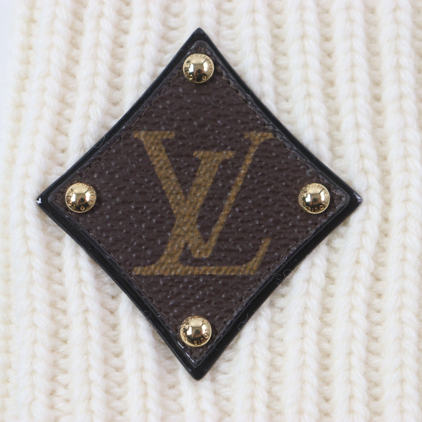 ルイヴィトン Bonnet LV Wool Cowhide Knit Cap