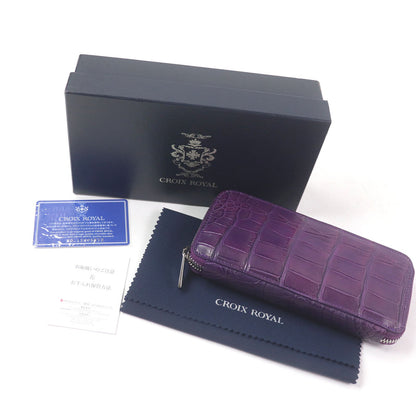 CROIX ROYAL ラウンドファスナー 長財布 クロコダイル