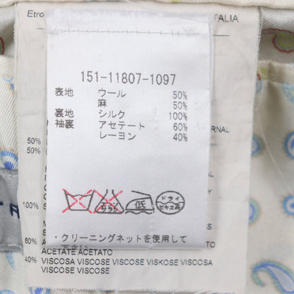 エトロ テーラード ジャケット ウール リネン