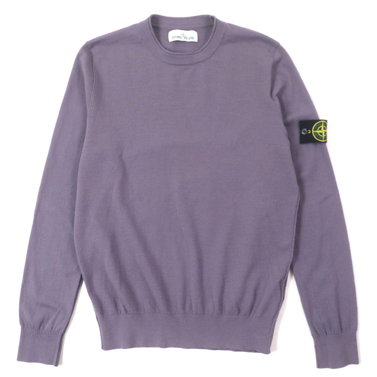 ストーン アイランド ロゴ パッチ ウール ニット 長袖 Tシャツ