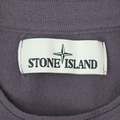 ストーン アイランド ロゴ パッチ ウール ニット 長袖 Tシャツ