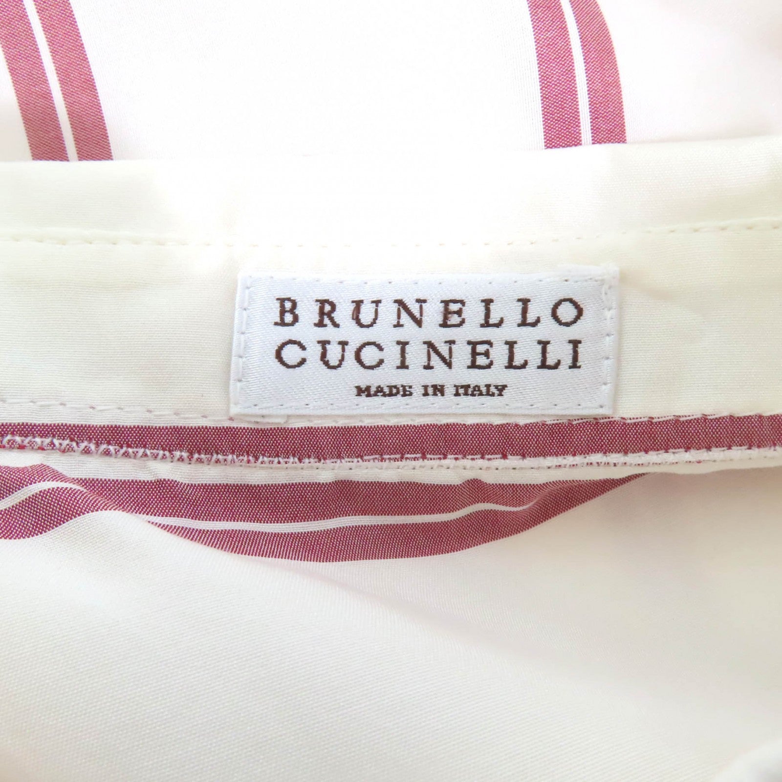 Brunello Cucinelli ストライプ パターン シルク シャツ
