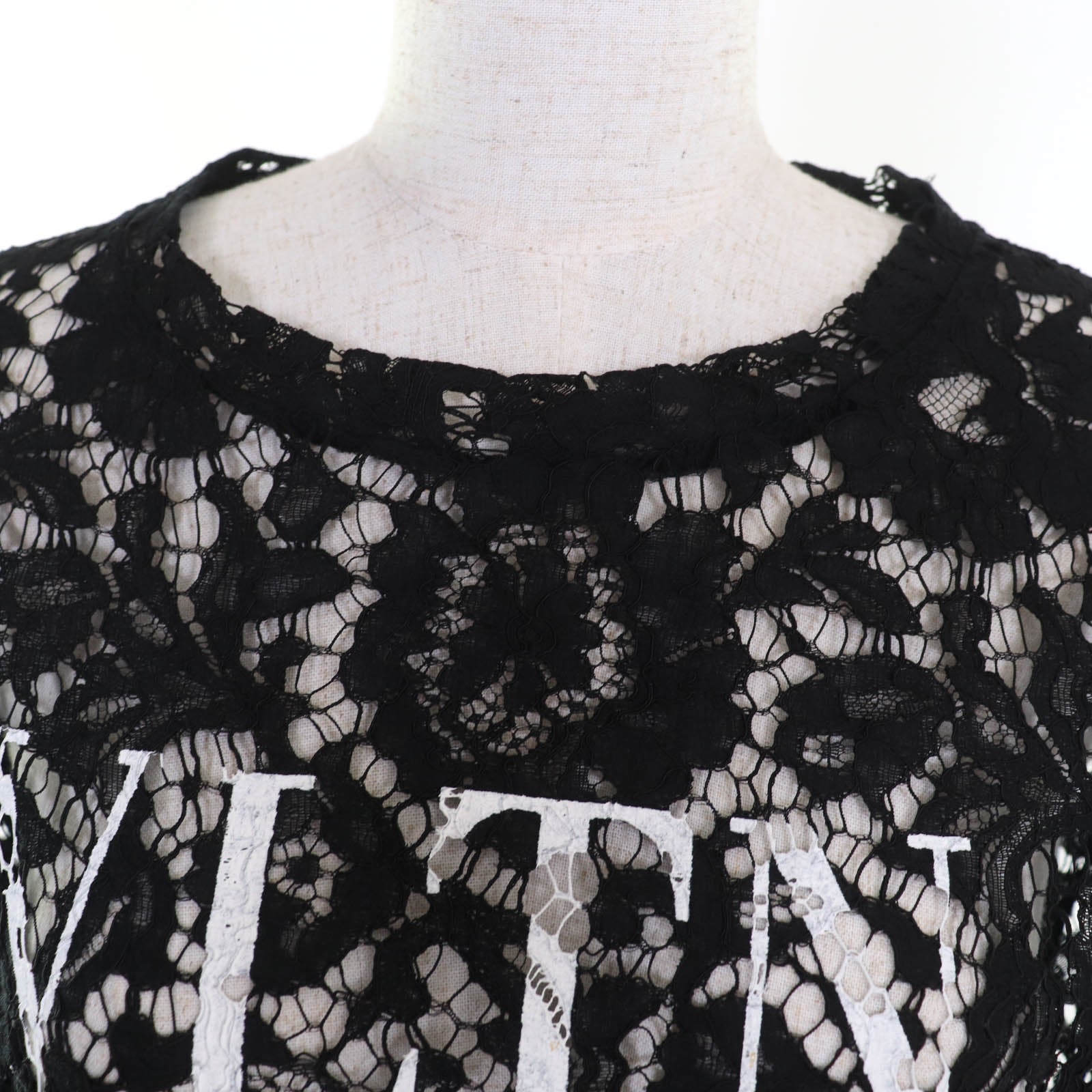 ヴァレンティノ VLTN ロゴ レース レーヨン トップ