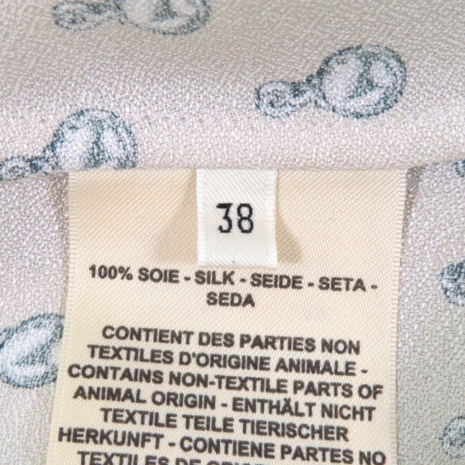 エルメス38 シルク 羊革 トップス