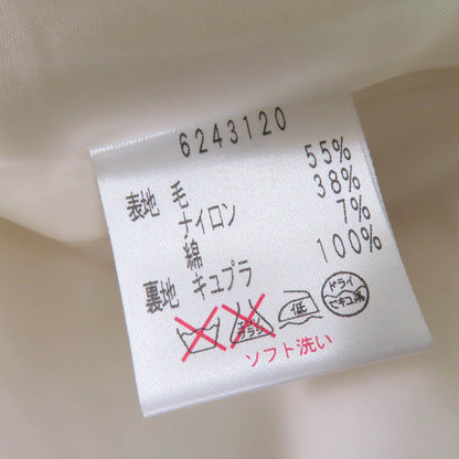Rene ノーカラー ツイード TISSUE ファブリック ウール コート