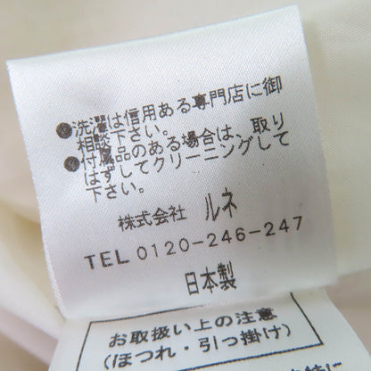 Rene ノーカラー ツイード TISSUE ファブリック ウール コート