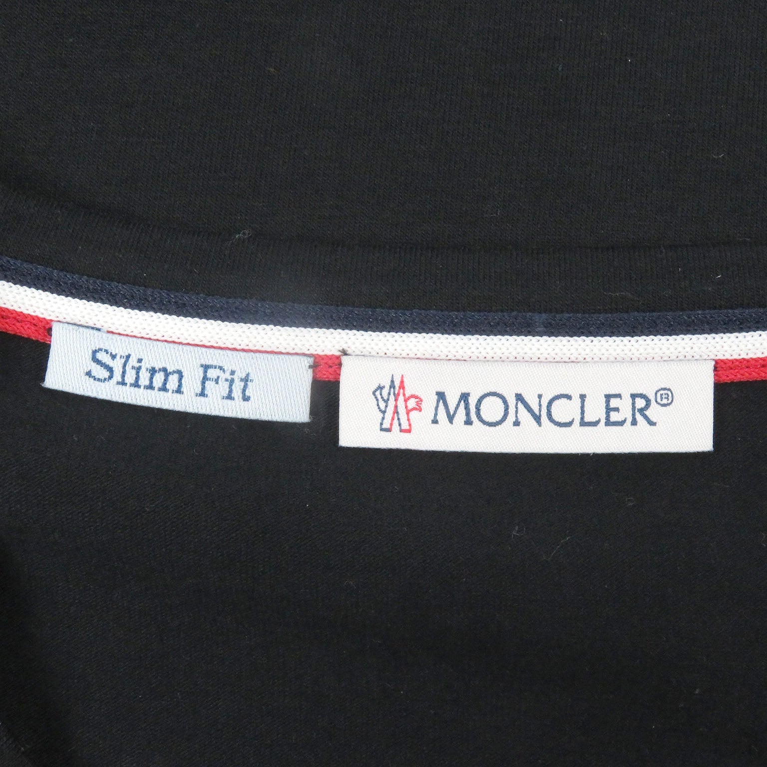 Moncler トリコロール ロゴ パッチ コットン Tシャツ