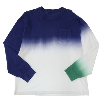 Sacai グラデーション マルチ コットン 長袖 Tシャツ