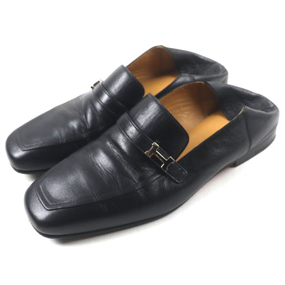 エルメス H ロゴ 2way レザー ローファー
