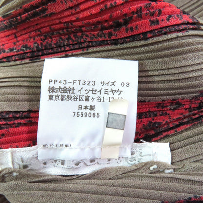 PLEATS PLEASE 総柄 ポリエステル ドレス