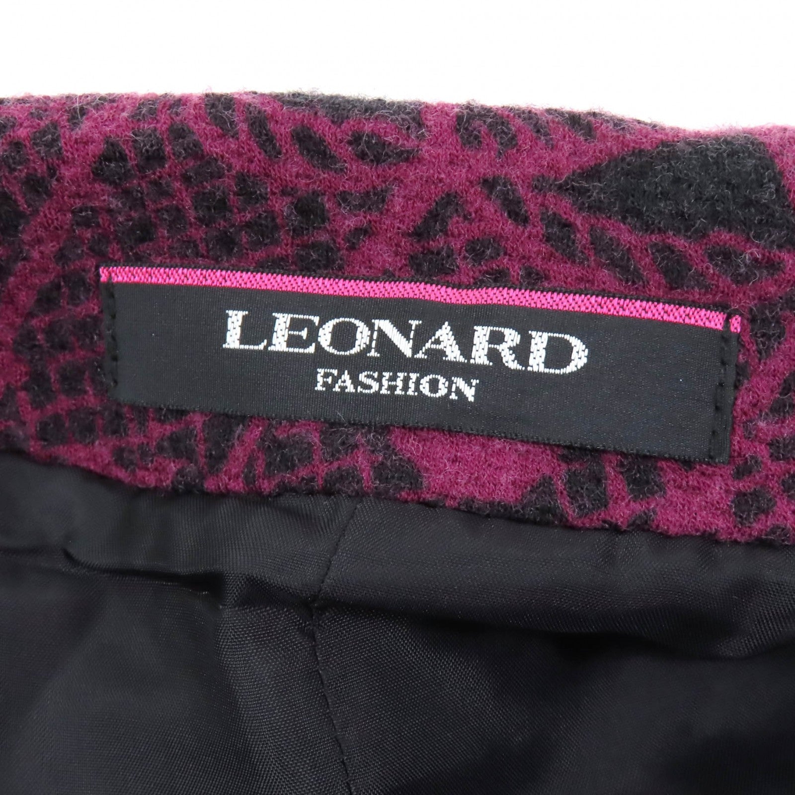 LEONARD FASHION 総柄 ダブル ブレスト ジャケット