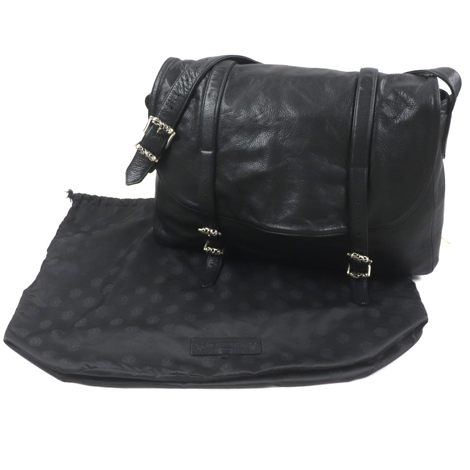 クロムハーツ G BENSIMONE レザー ショルダーバッグ