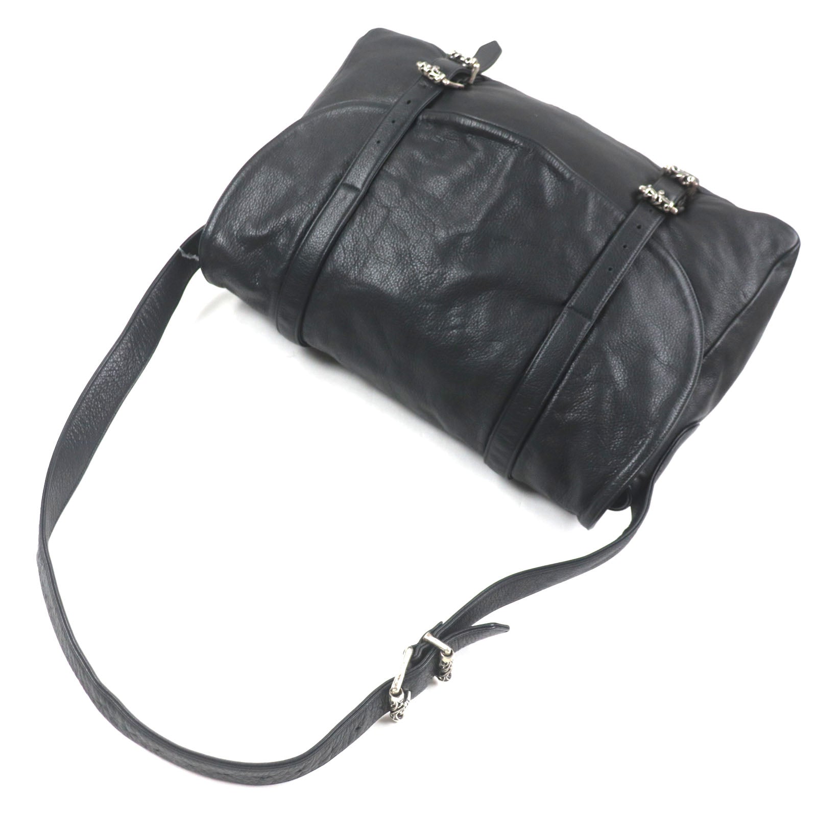 クロムハーツ G BENSIMONE レザー ショルダーバッグ