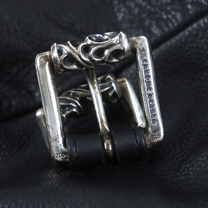 クロムハーツ G BENSIMONE レザー ショルダーバッグ
