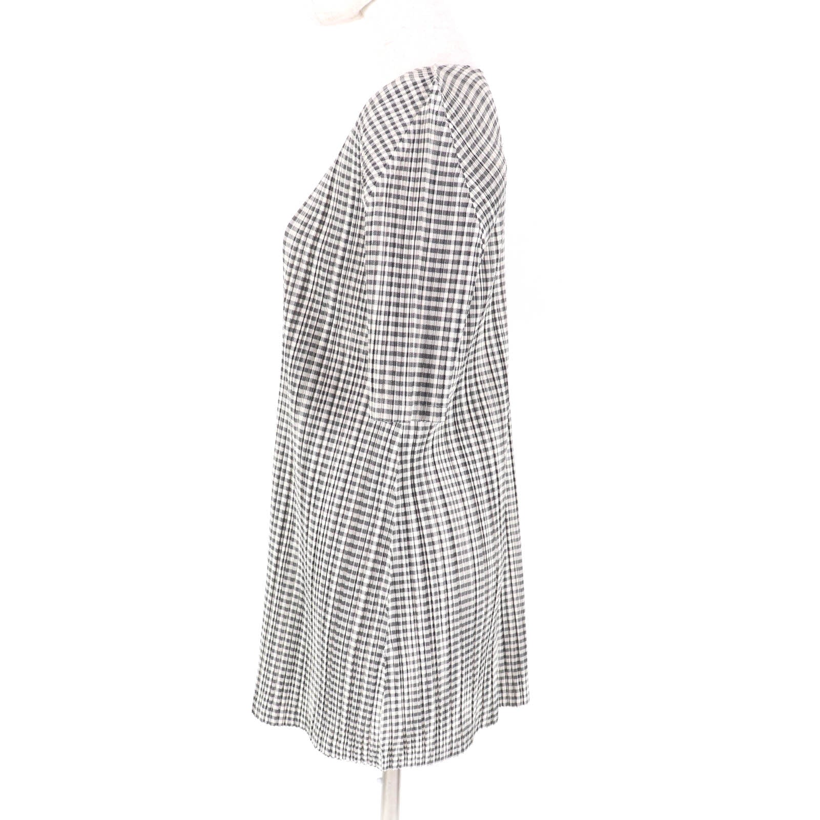 PLEATS PLEASE ギンガム チェック ポリエステル ワンピース