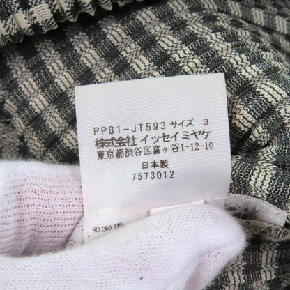 PLEATS PLEASE ギンガム チェック ポリエステル ワンピース