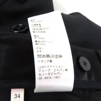 セリーヌ センタープレス ツープリーツ ワイドパンツ ウール