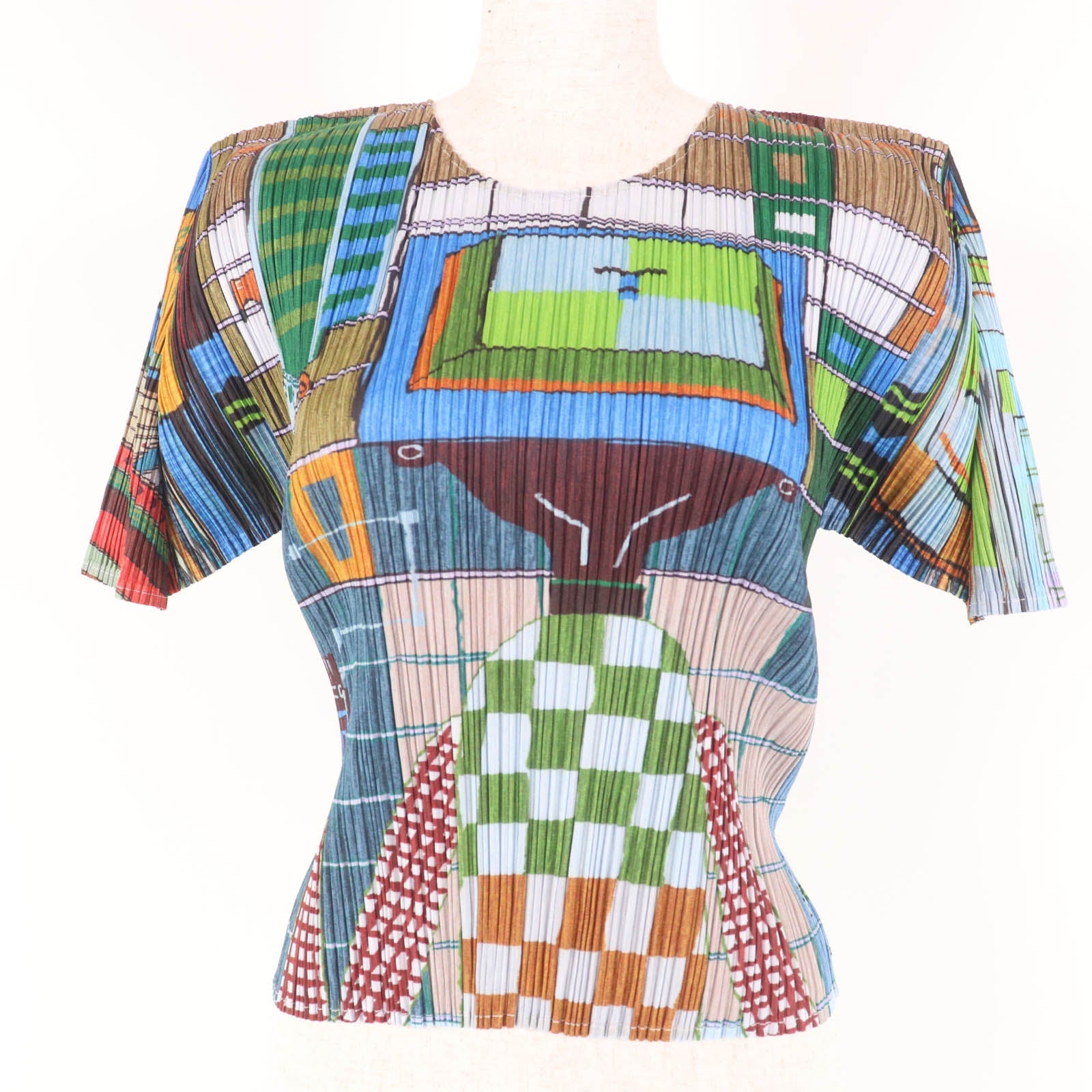 PLEATS PLEASE ポリエステルTシャツ
