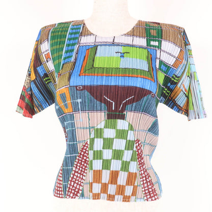 PLEATS PLEASE ポリエステルTシャツ