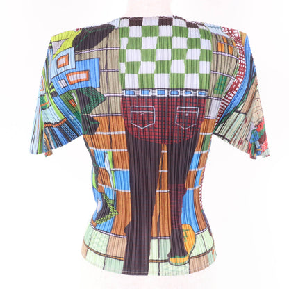 PLEATS PLEASE ポリエステルTシャツ