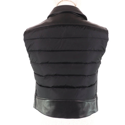 Moncler RODEIA ジップアップ レザー ダウンベスト