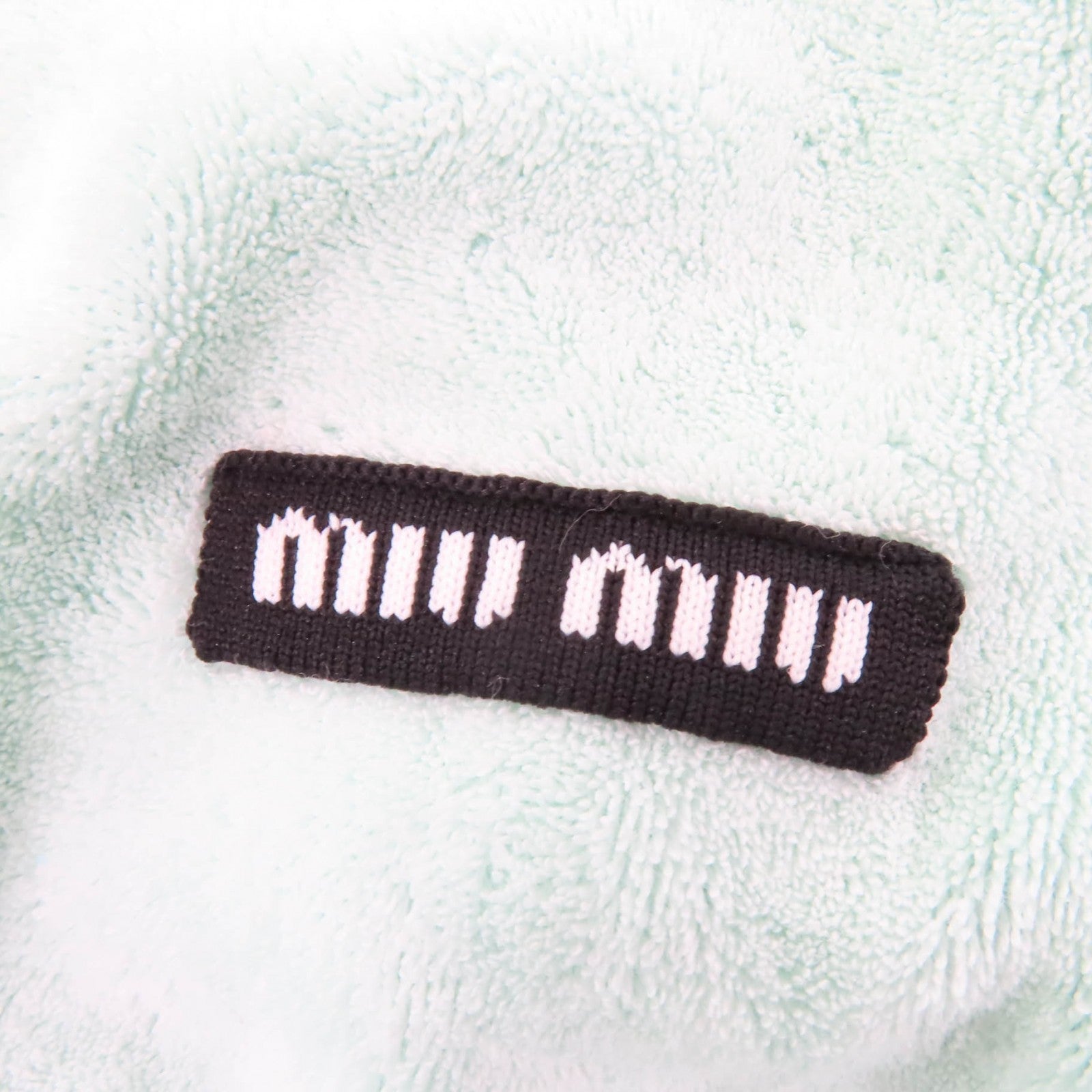 Miu Miu ロゴ 刺繍 パイル ワンピース