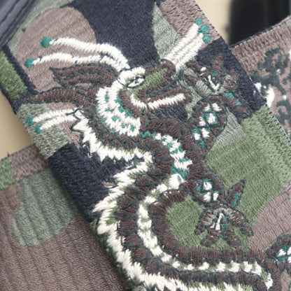 ヴァレンティノ ドラゴン 刺繍 レザー サンダル