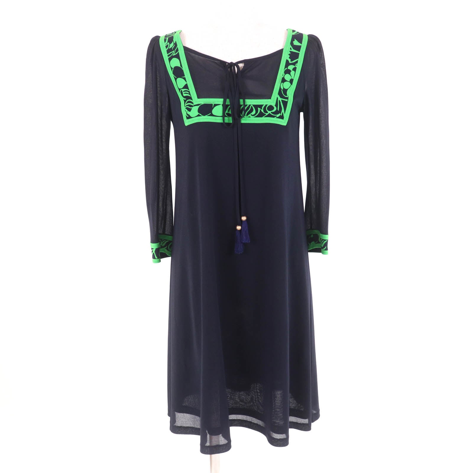 LEONARD FASHION リボン タッセル ワンピース