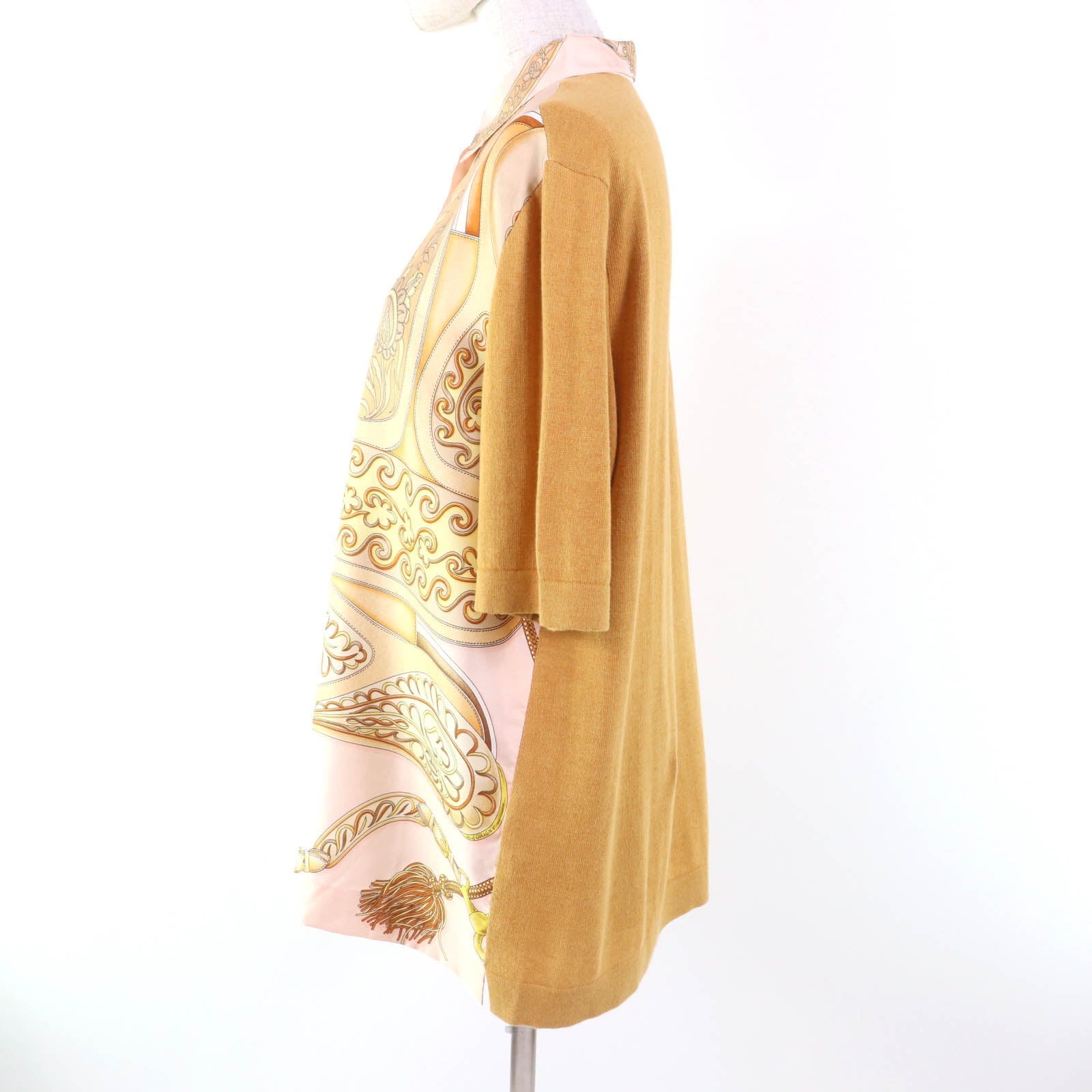 エルメス Twill Laine Silk Switch Knit シルク ポロシャツ