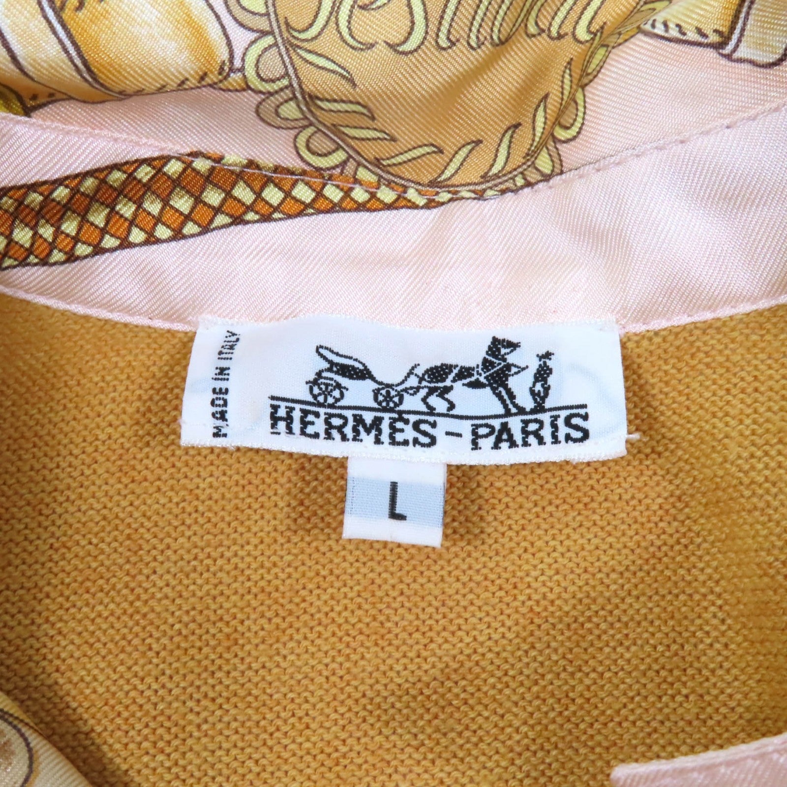 エルメス Twill Laine Silk Switch Knit シルク ポロシャツ
