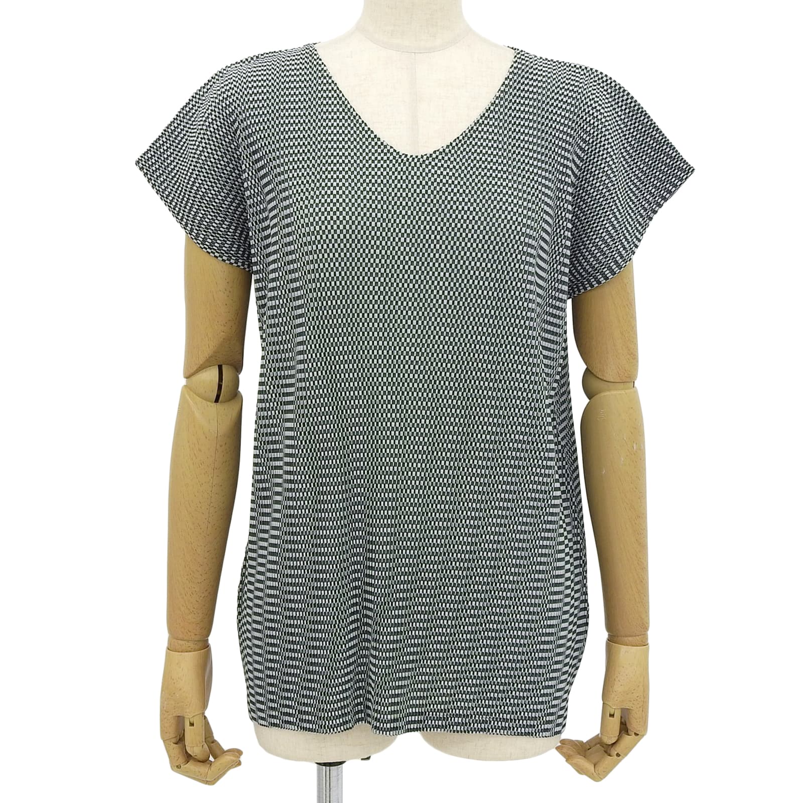 PLEATS PLEASE ブロック チェック柄 半袖 Tシャツ
