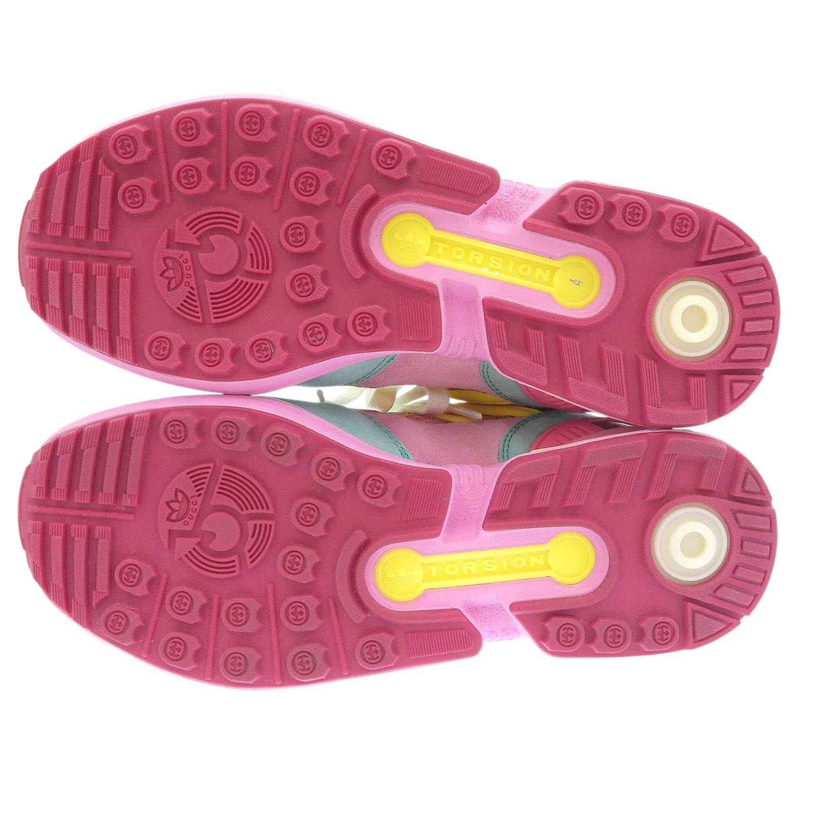 グッチ×アディダス TORSION ZX8000 スエード レザー スニーカー