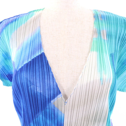 PLEATS PLEASE ウォーターカラー ポリエステル ドレス
