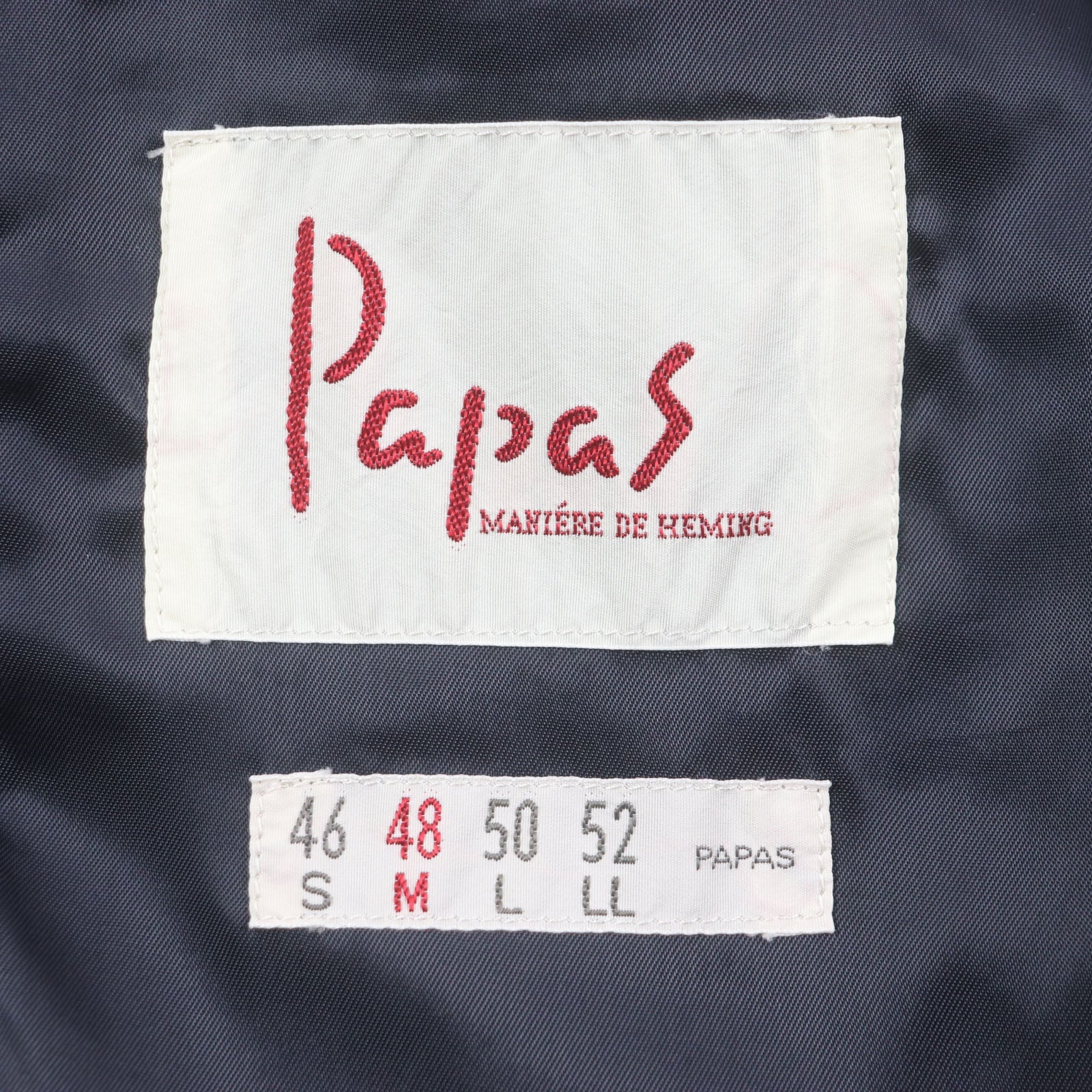 Papas テーラード ジャケット コットン ジャケット