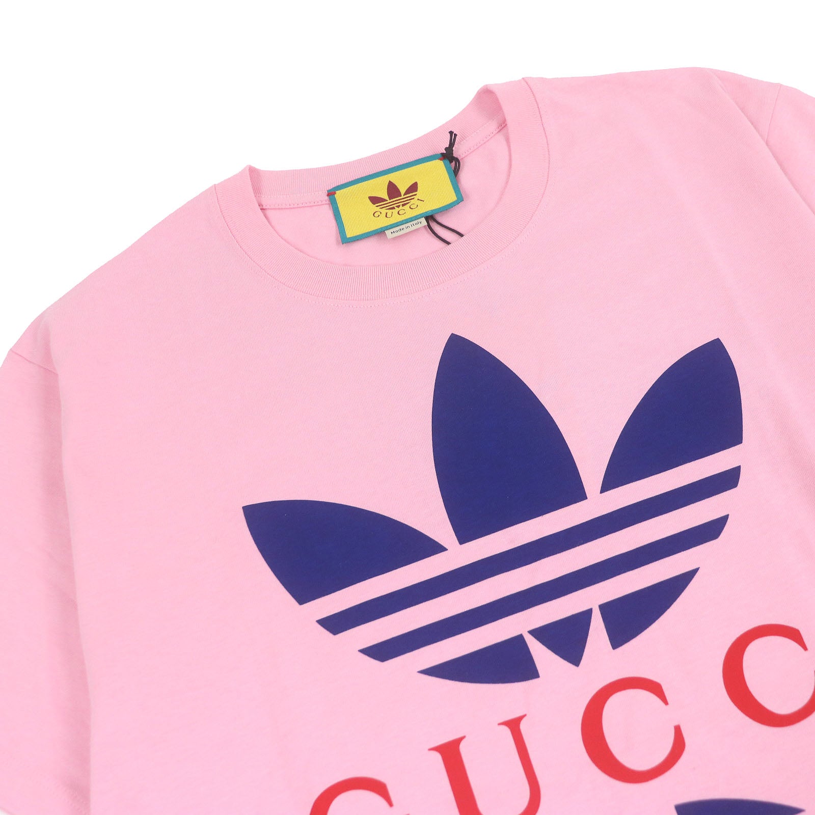 グッチ×adidas トレフォイル ロゴ プリント コットン トップ