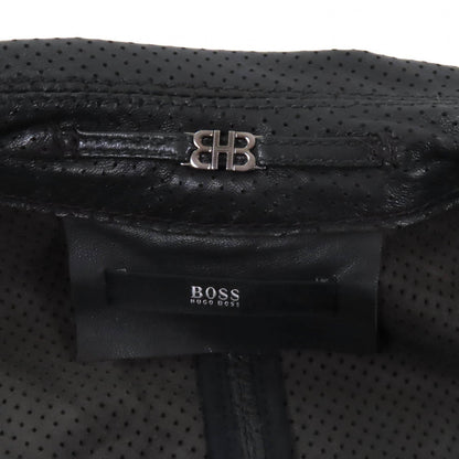 ヒューゴ ボス トレンチ コート ラム レザー