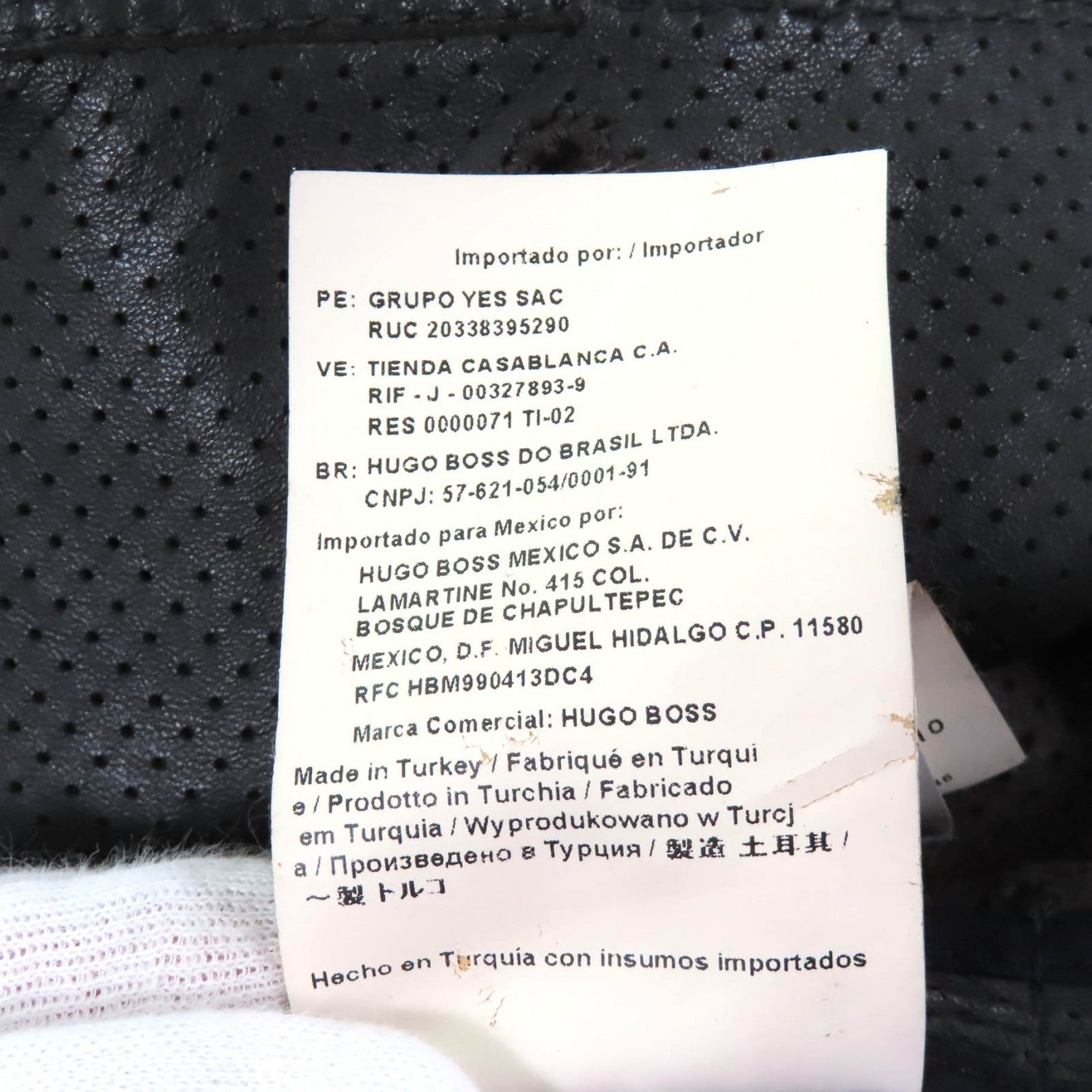 ヒューゴ ボス トレンチ コート ラム レザー