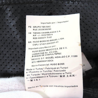 ヒューゴ ボス トレンチ コート ラム レザー