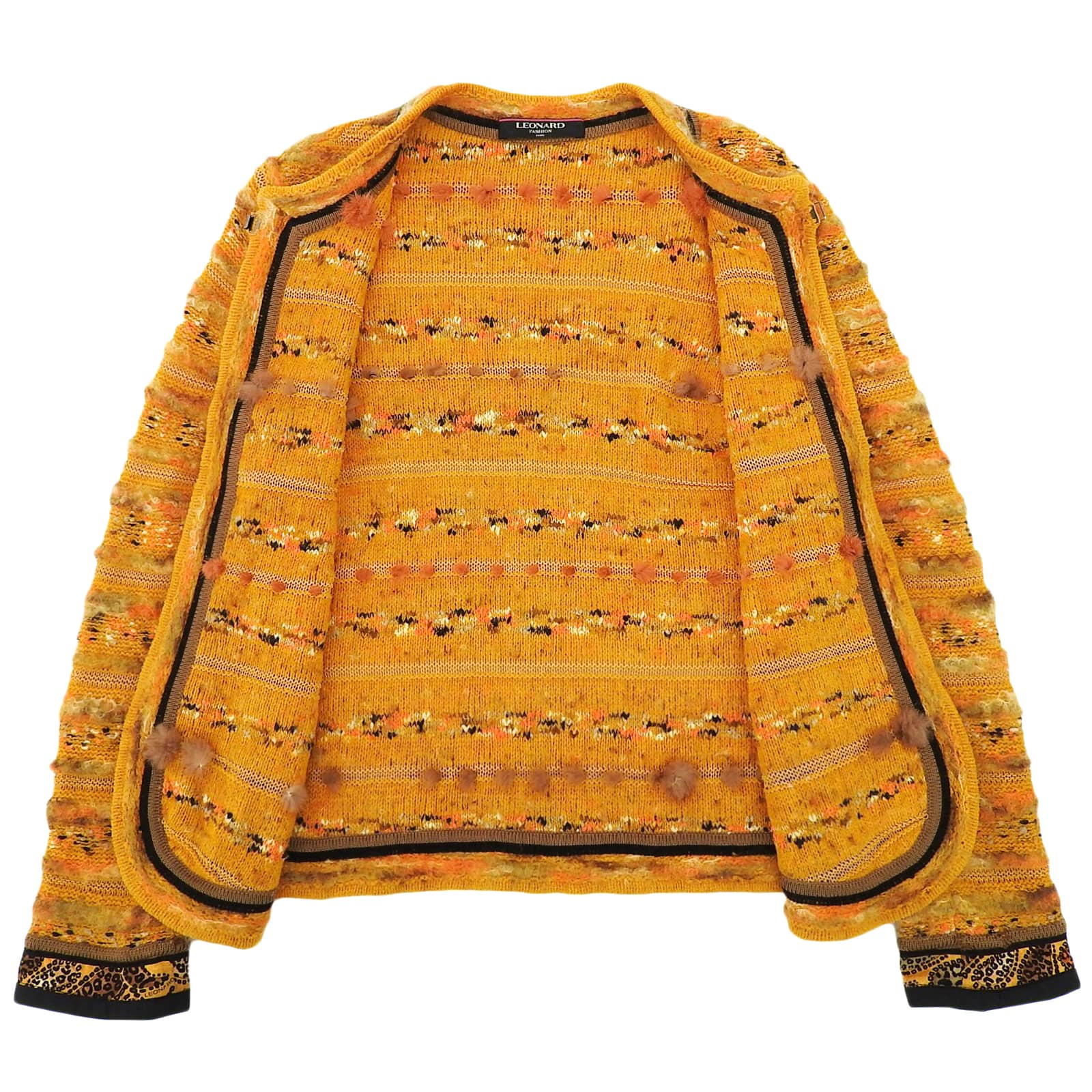 LEONARD FASHION ミンク カーディガン